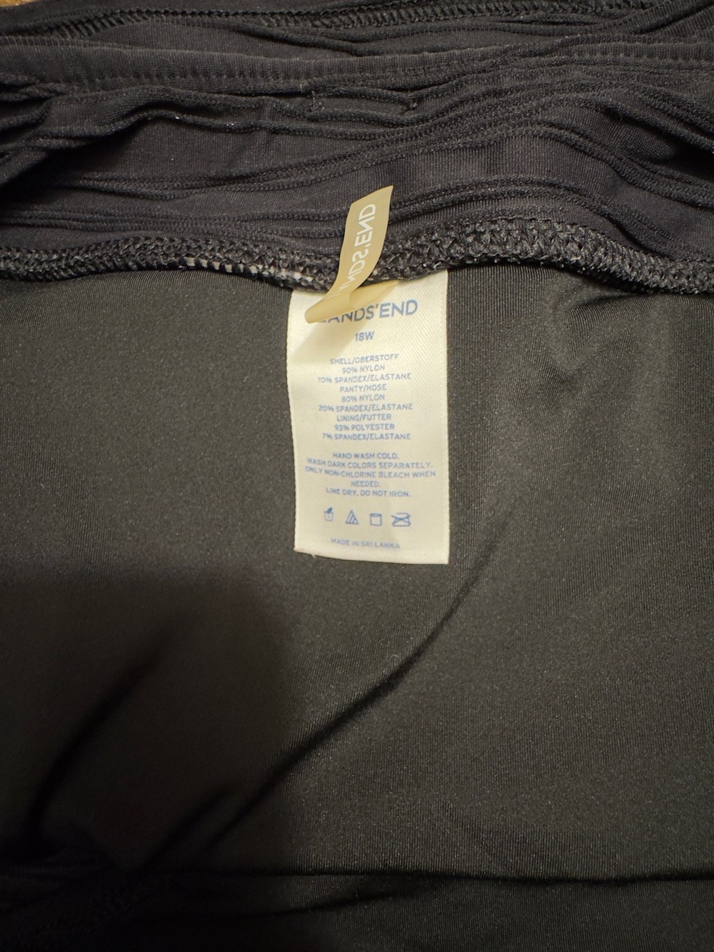Lands’ End Black Women's Swim Skirt 18W - Picture 4 of 4